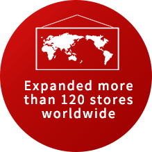 Expanded more than 120 stores worldwide